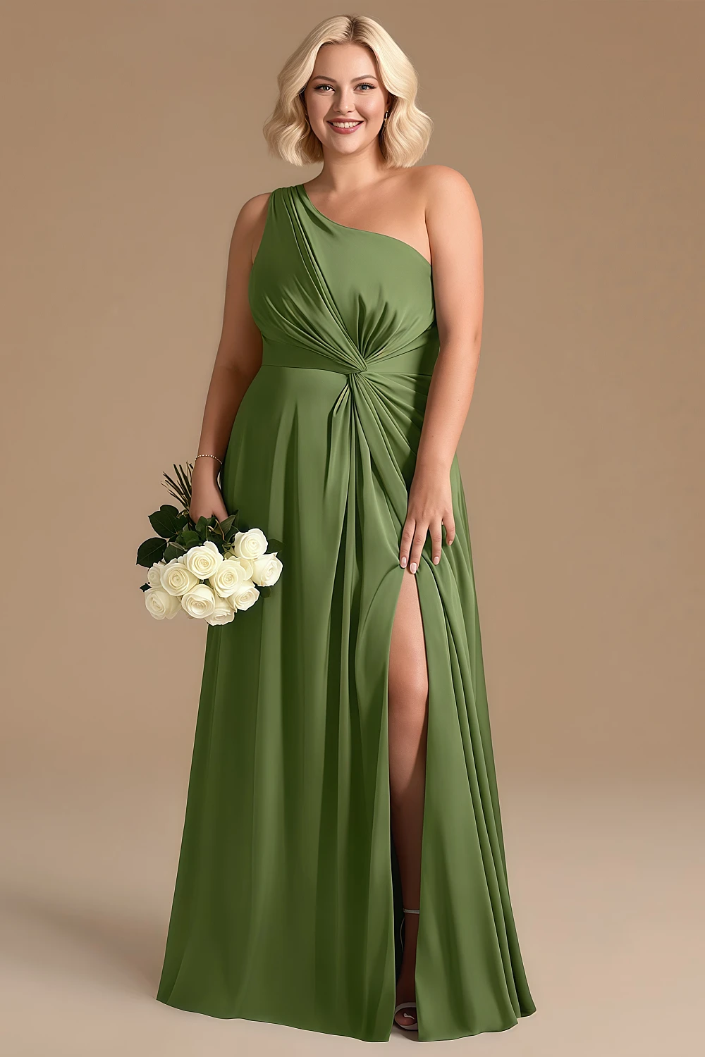 Akaks Gleeful Juniper Satin Bridesmaid Dresses | Akaks